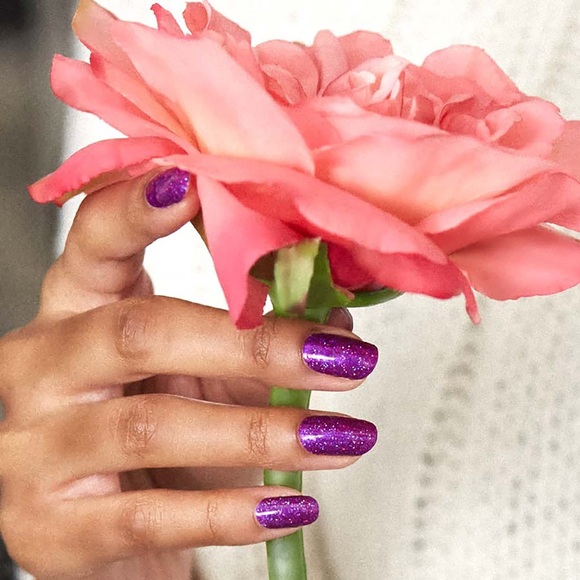 ColorStreet 1 in 4 is a beautiful royal purple & holographic glitter nail polish - Picture 3 of 10